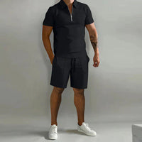 Liam | Modernes Herren-Poloshirt- und Shorts-Set für Sommerlooks