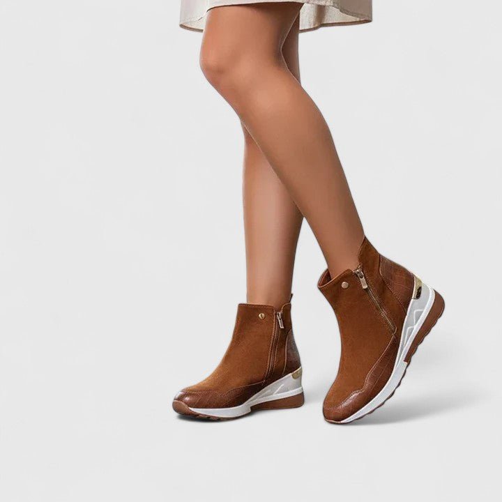 Charlotte | Orthopädische Und Stilvolle Keilabsatz-Stiefeletten