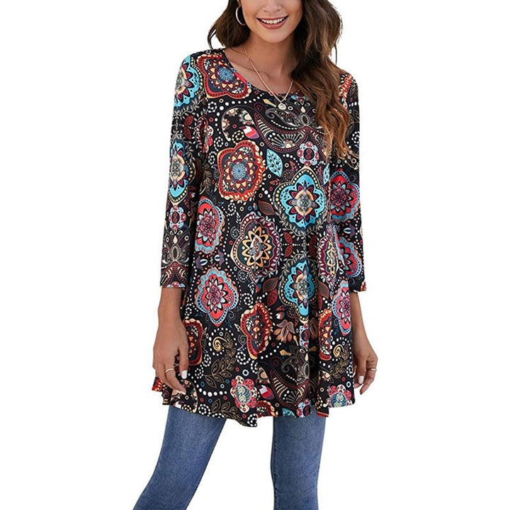 Vivienne | Mandala-Tunika Top Mit Eleganter A-Linien-Silhouette