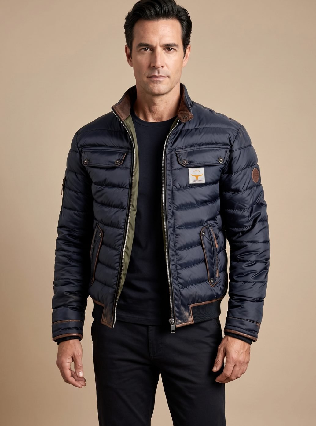 Alexander | Gesteppte Winterjacke für Herren mit Stehkragen