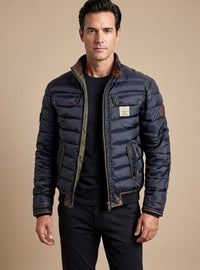 Leon | Moderne Pufferjacke Mit Stehkragen Und Reißverschluss