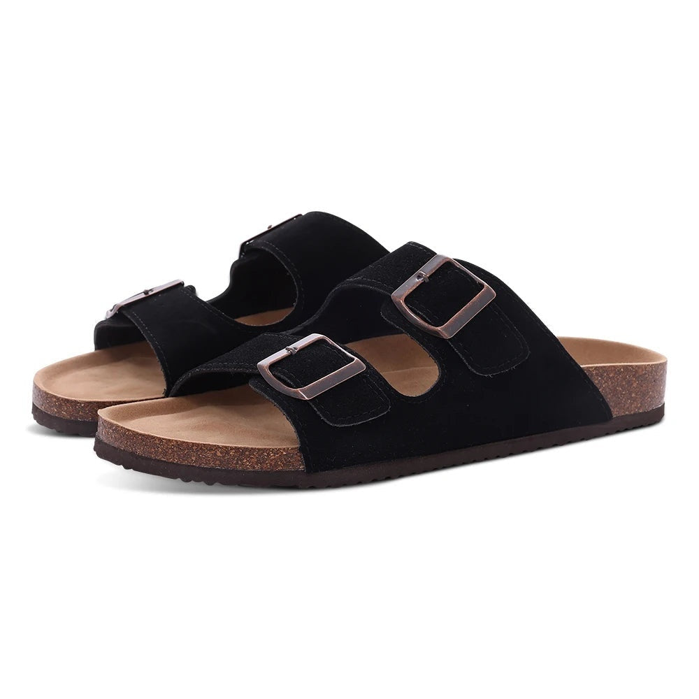Lotte | Stylish and Comfortable Suede Mules with Cork Sole