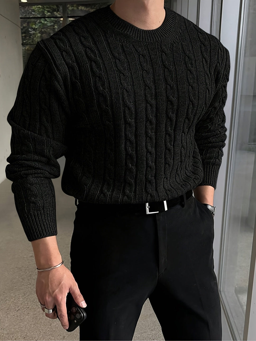 Jonas | Cable Knit Sweater – Zeitloser Stil für Männer