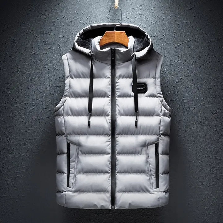 Sebastian | Elegante Ärmellose Kapuzen-Pufferweste