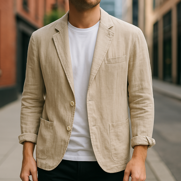 Rino | Blazer – Eleganter Leinenlook für warme Tage