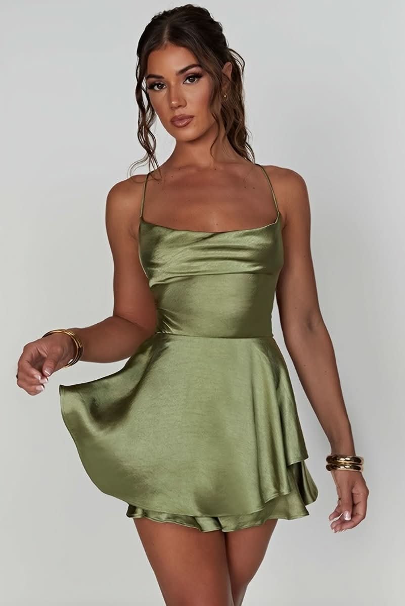 Amelie | Cocktailkleid – Rückenfrei mit geraffter Taille für Damen
