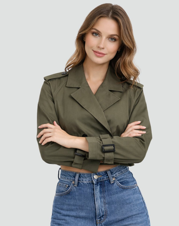 Selina | Kurzer Taillierter Trenchcoat Mit Eleganter Silhouette