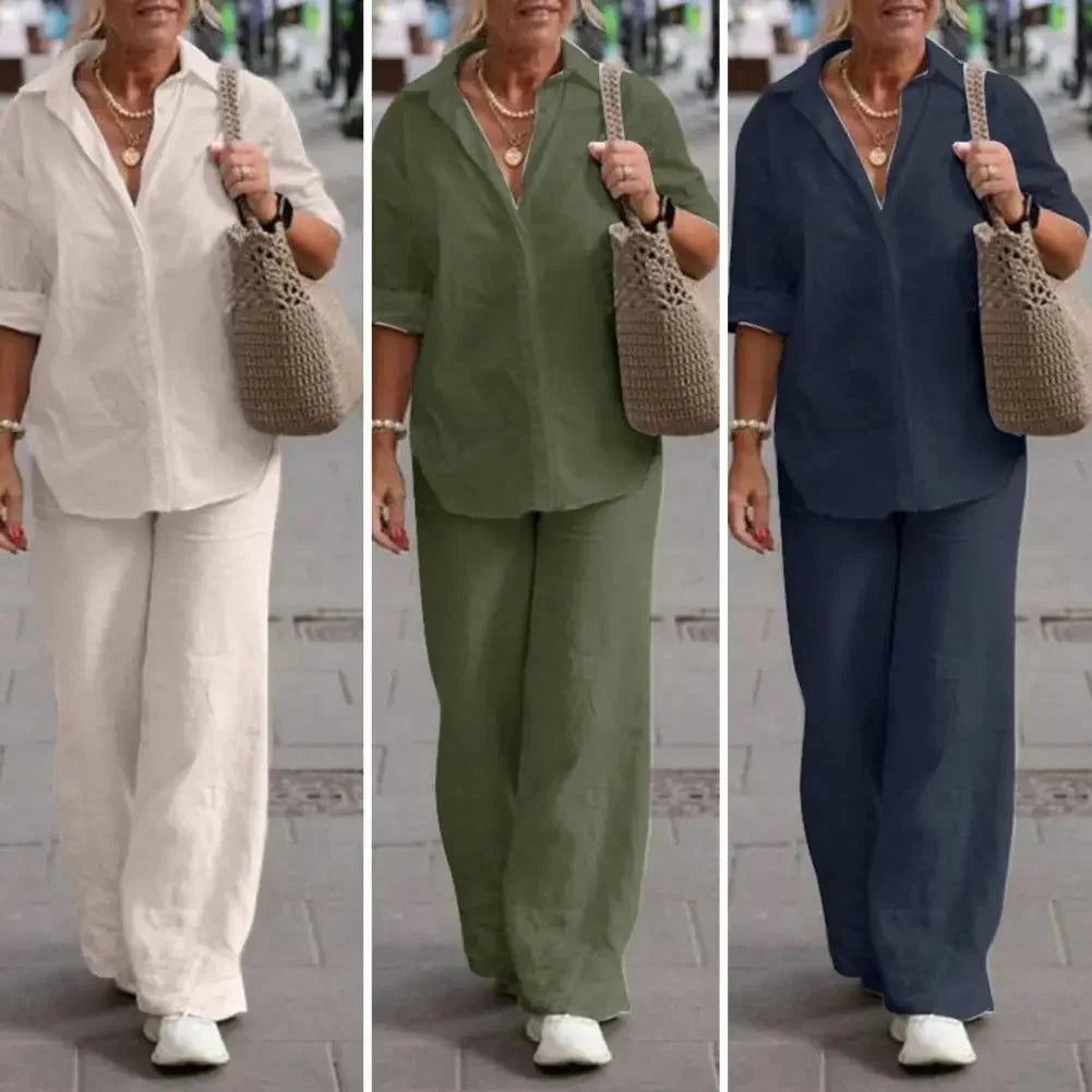 Maria | Airy and Elegant Two-Piece Linen Set