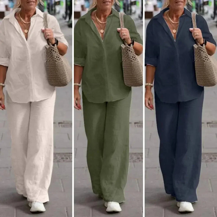 Maria | Airy and Elegant Two-Piece Linen Set