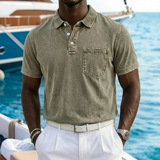 Vincent | Vintage-Washed Polo Shirt – Klassischer Look für Männer