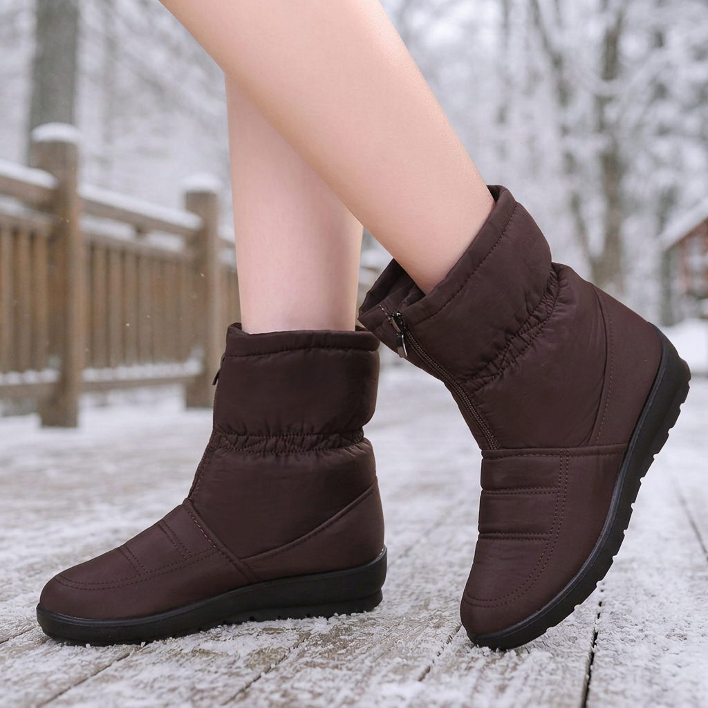Frostbella | Zip-Up Mid-Calf Snow Boots für kalte Tage