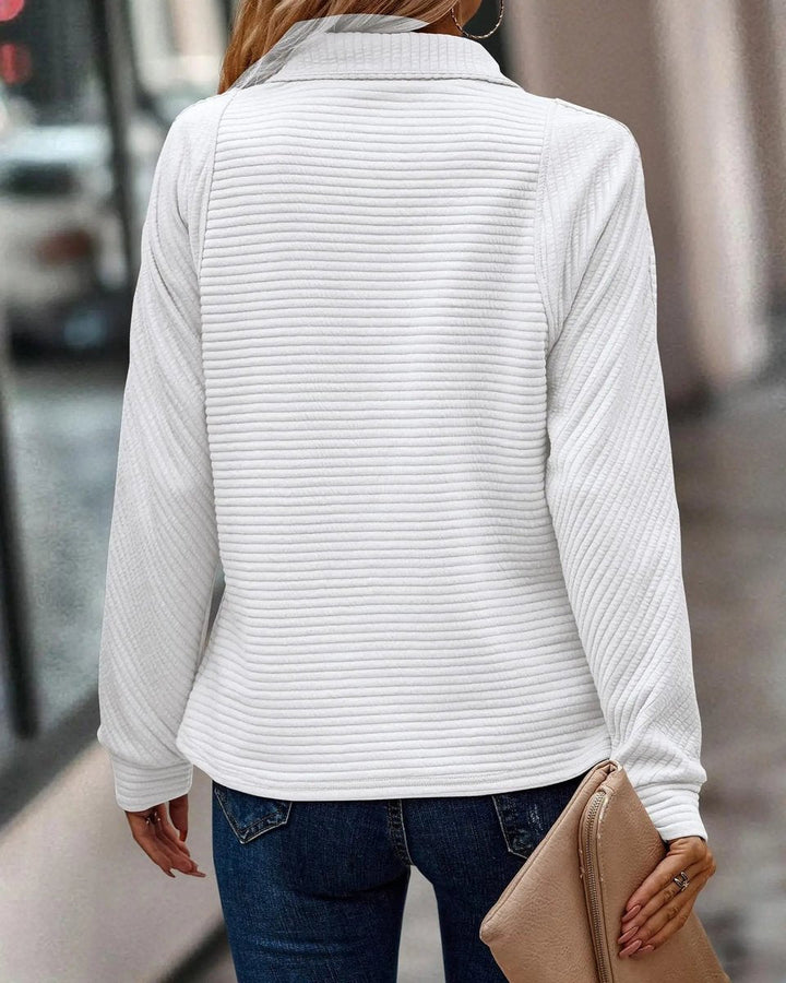 Sophie | Eleganter Sweatshirt mit Reißverschluss