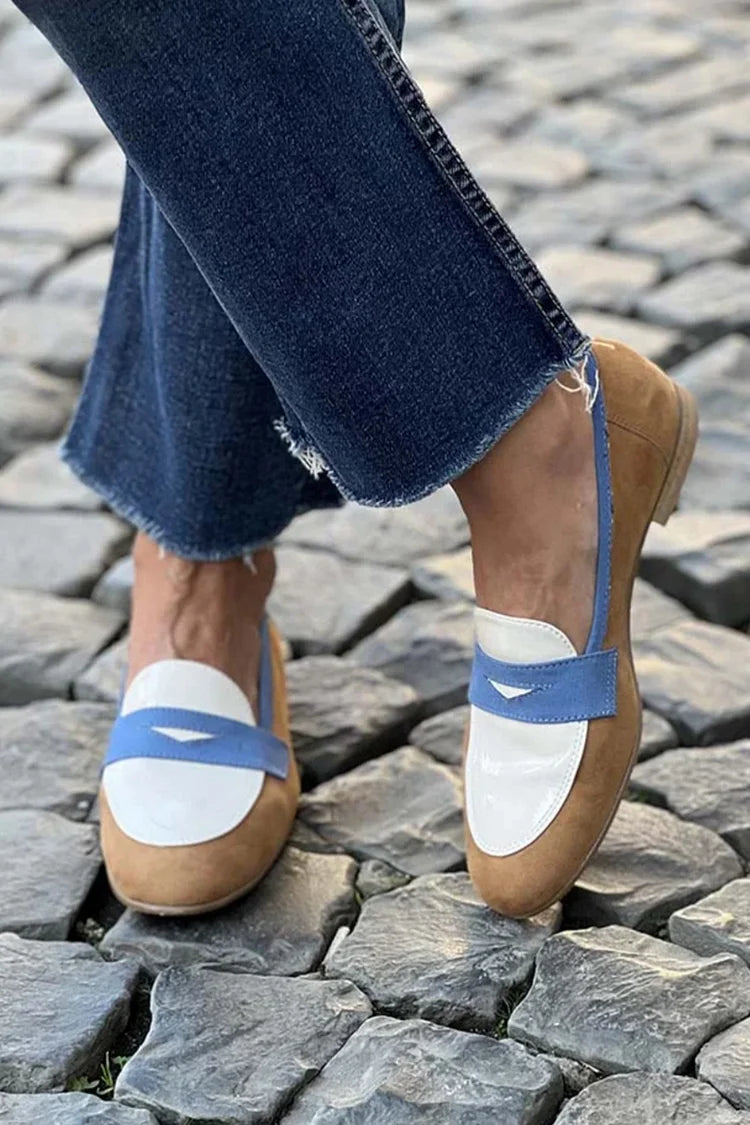 Jessika | Damen Loafer Mit Modernem Color-Block-Design