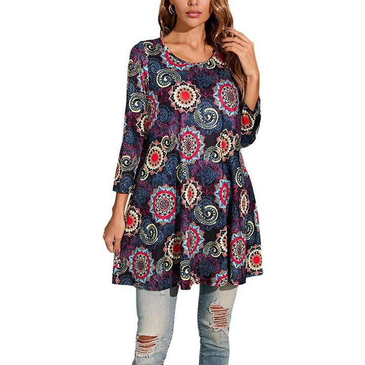 Vivienne | Mandala-Tunika Top Mit Eleganter A-Linien-Silhouette