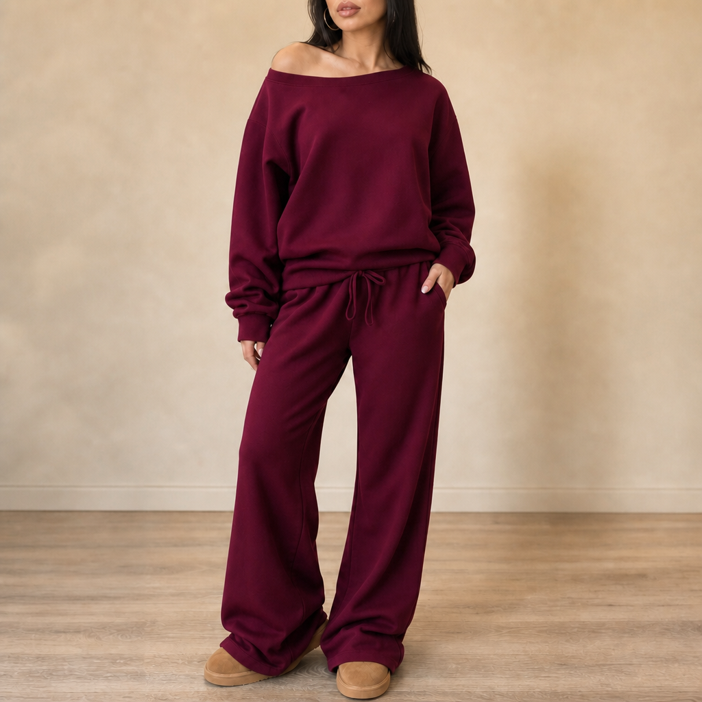 Line & Leisure | Wide-Leg Lounge Set – Bequem und Stilvoll