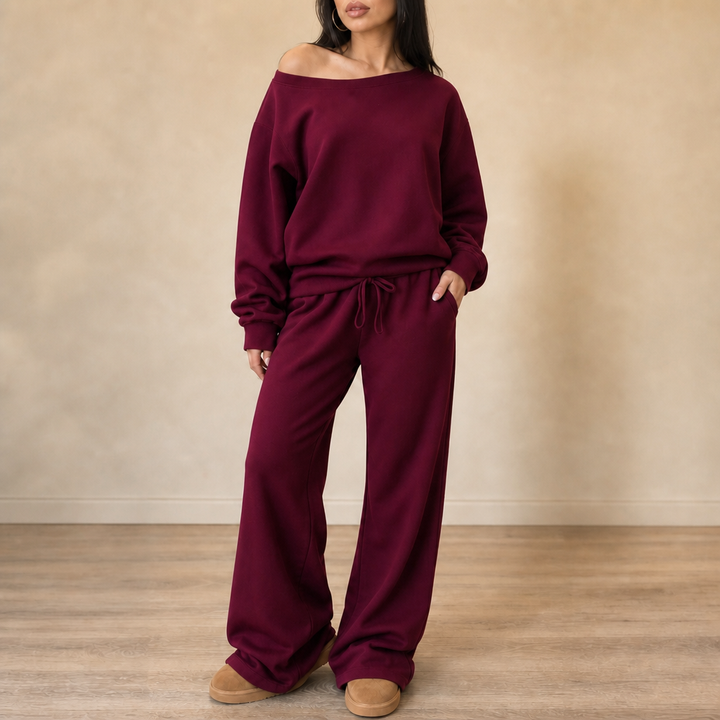 Line & Leisure | Wide-Leg Lounge Set – Bequem und Stilvoll