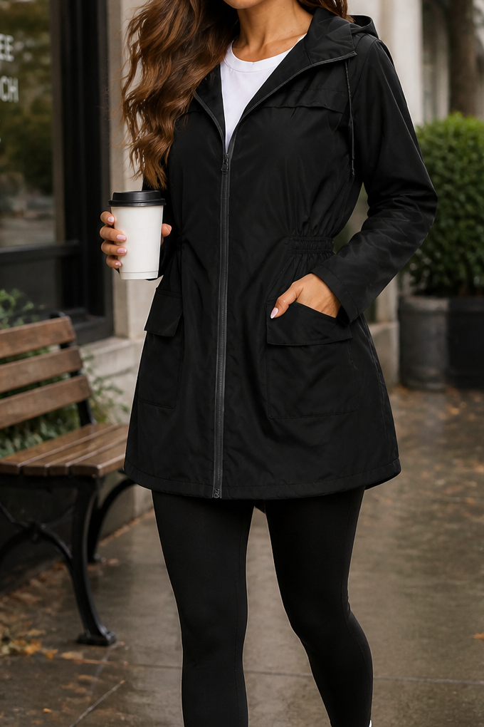 Rainelle | Fitted Waterproof Rain Jacket – Stylish Everyday Look