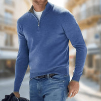 Julian | Leichter Strickpullover mit Viertelreißverschluss