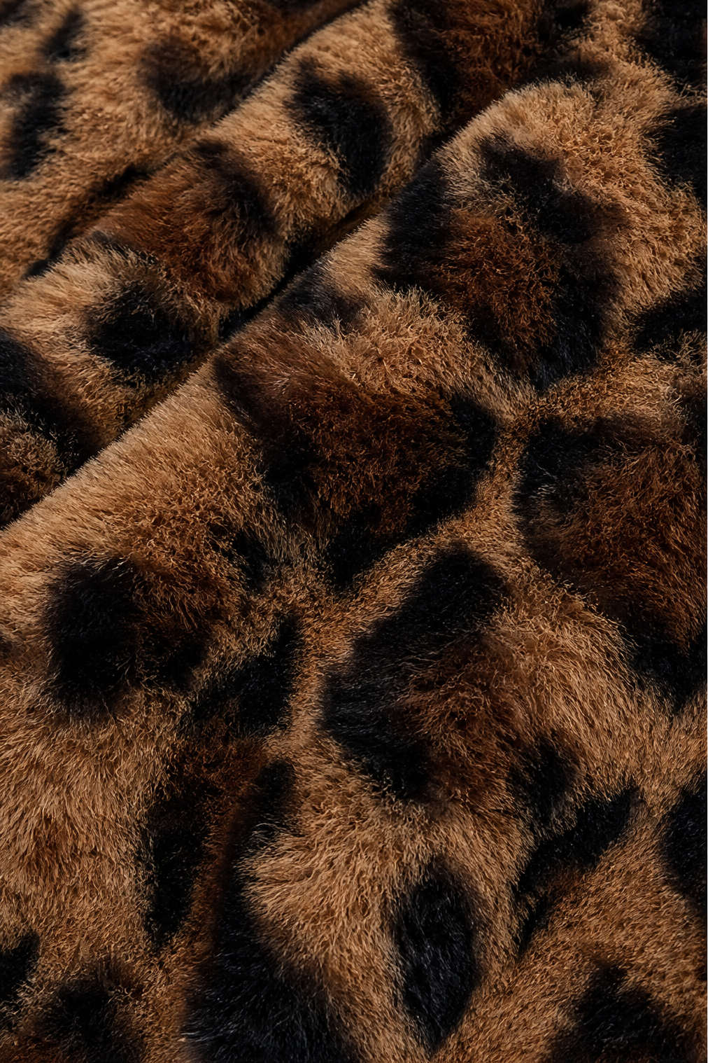 Leora | Leopard Print Faux Fur Coat – Elegantes Open-Front-Design für Frauen