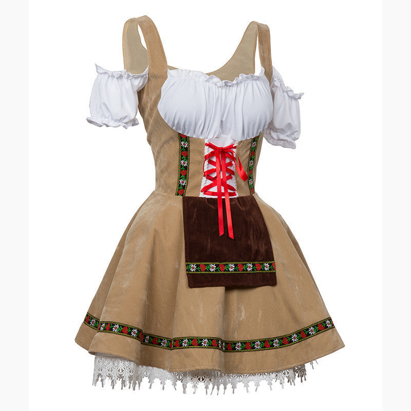 Katharina | Elegantes Oktoberfest Dirndl Kleid Mit Spitze Und Schnürmieder