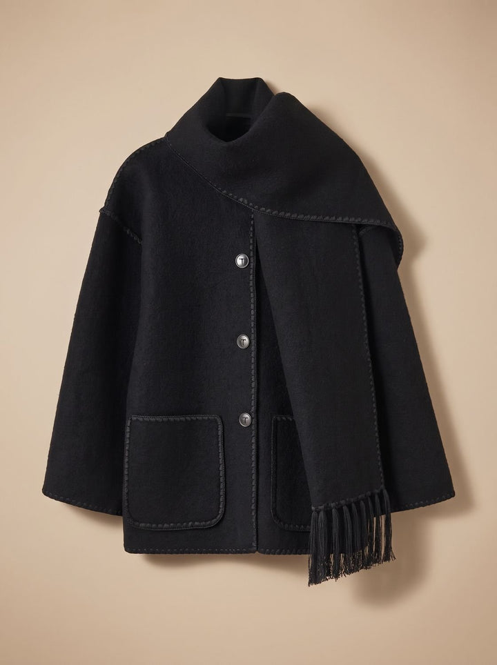 Clara | Wollmantel – Elegantes Cape-Design für Damen