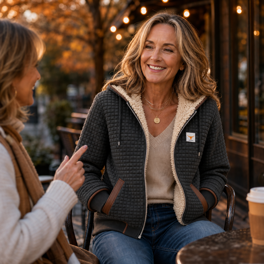 Hearthline | Waffelstepp-Jacke mit Kapuze – Warm und Stilvoll