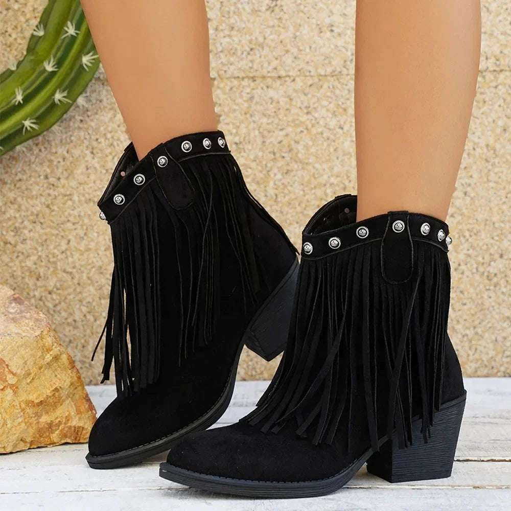 Julia | Elegante Cowboy-Stiefel mit Fransen im Western-Stil