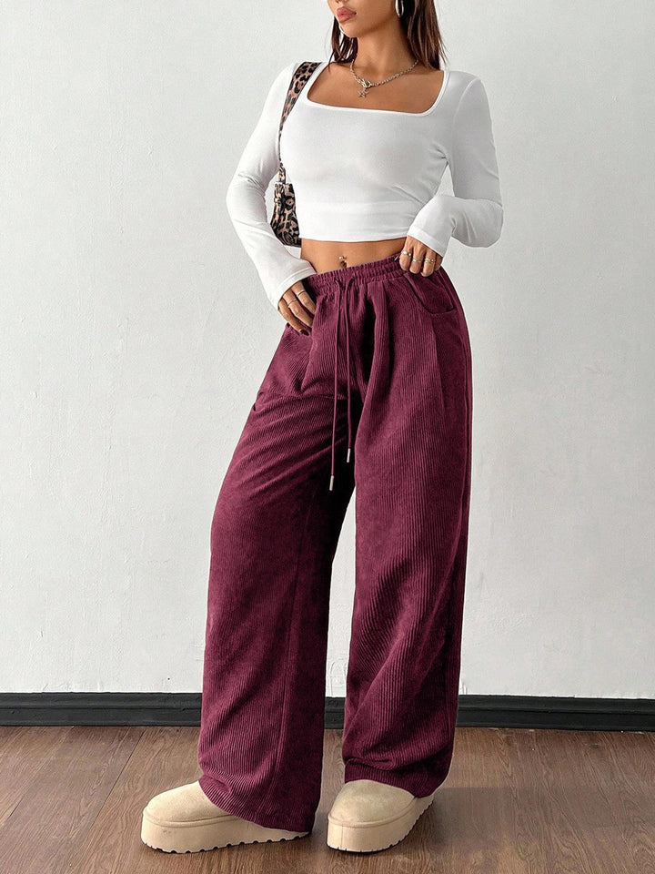 Drune | Cordhose – Weites Bein mit Kordelzug für Damen