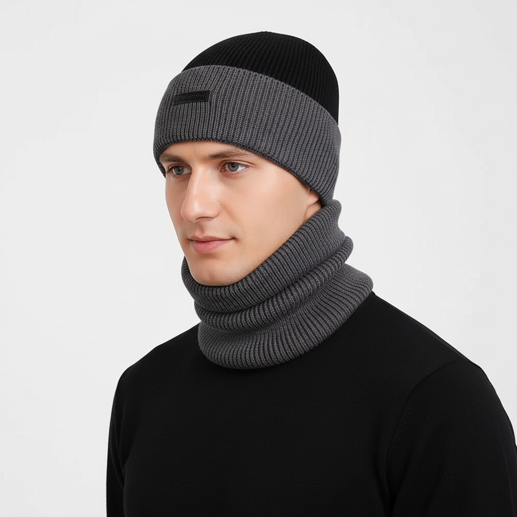 Wärmende Wollmütze & Schal Set | WarmCombo für Kopf und Hals