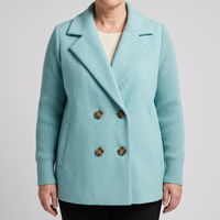 Mila | Eleganter Blazermantel Mit Gemütlichen Strickärmeln