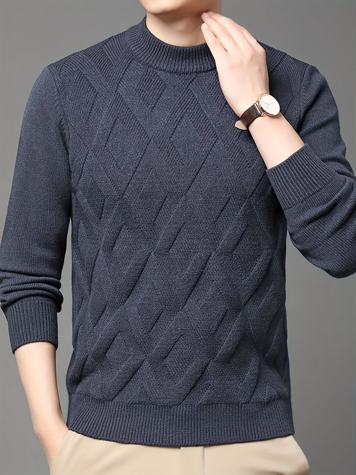 Ellis | Textured Mock-Neck Sweater – Klassisches Design für Herren