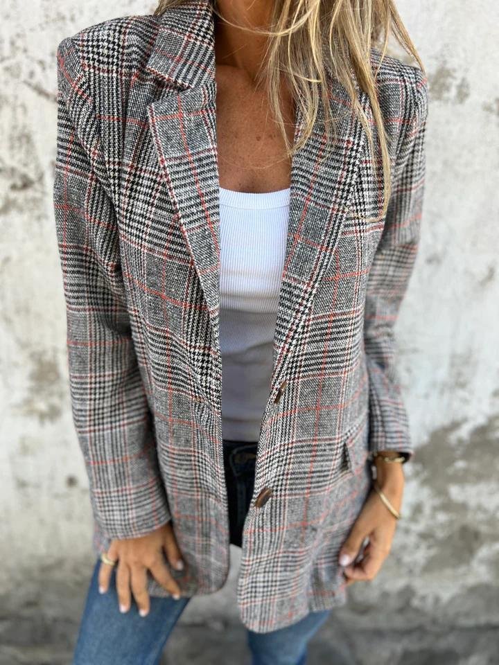 Charlotte | Zeitloser Karierter Blazer Aus Baumwolle