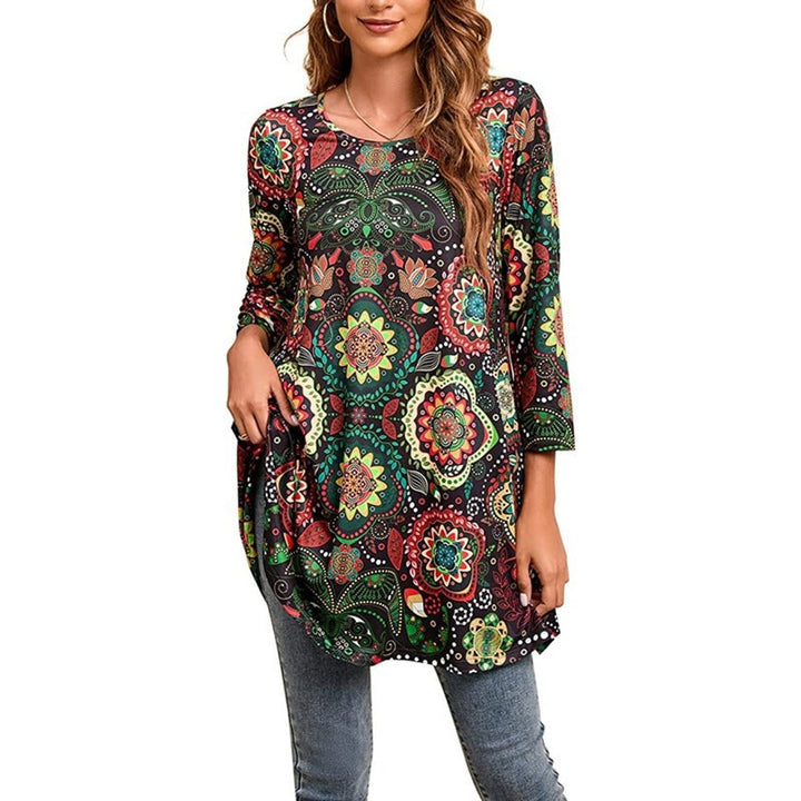Vivienne | Mandala-Tunika Top Mit Eleganter A-Linien-Silhouette