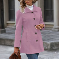 Charlotte | Femininer Und Eleganter Mid-Length Trenchcoat Mit Stehkragen