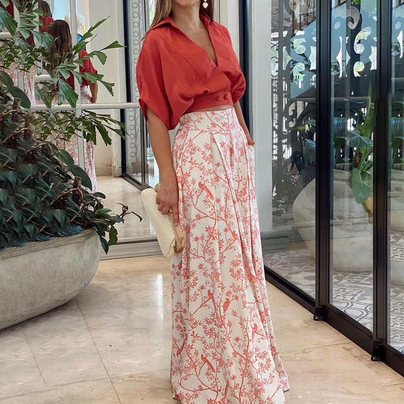 Juliane | Elegantes und Professionelles Zweiteiliges Set mit Blumen-Design