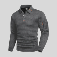 Felix | Modernes Langarm-Poloshirt mit Struktur