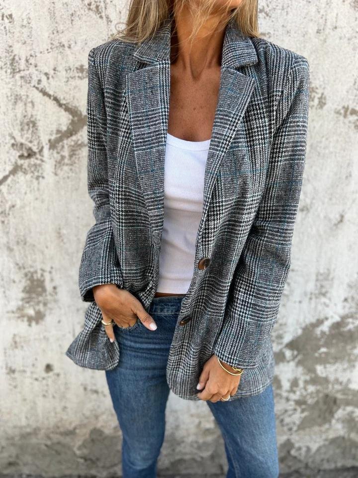 Charlotte | Zeitloser Karierter Blazer Aus Baumwolle