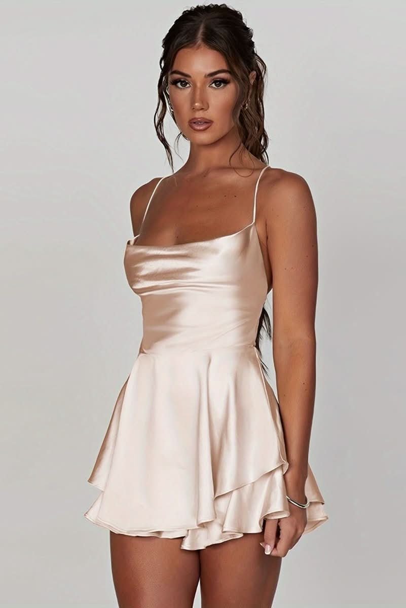 Amelie | Cocktailkleid – Rückenfrei mit geraffter Taille für Damen