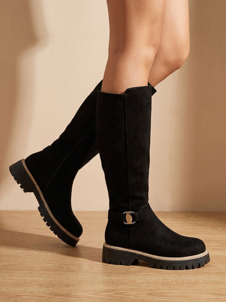 Evelyn | Kniehohe Stiefel mit Schnallendetail für Damen