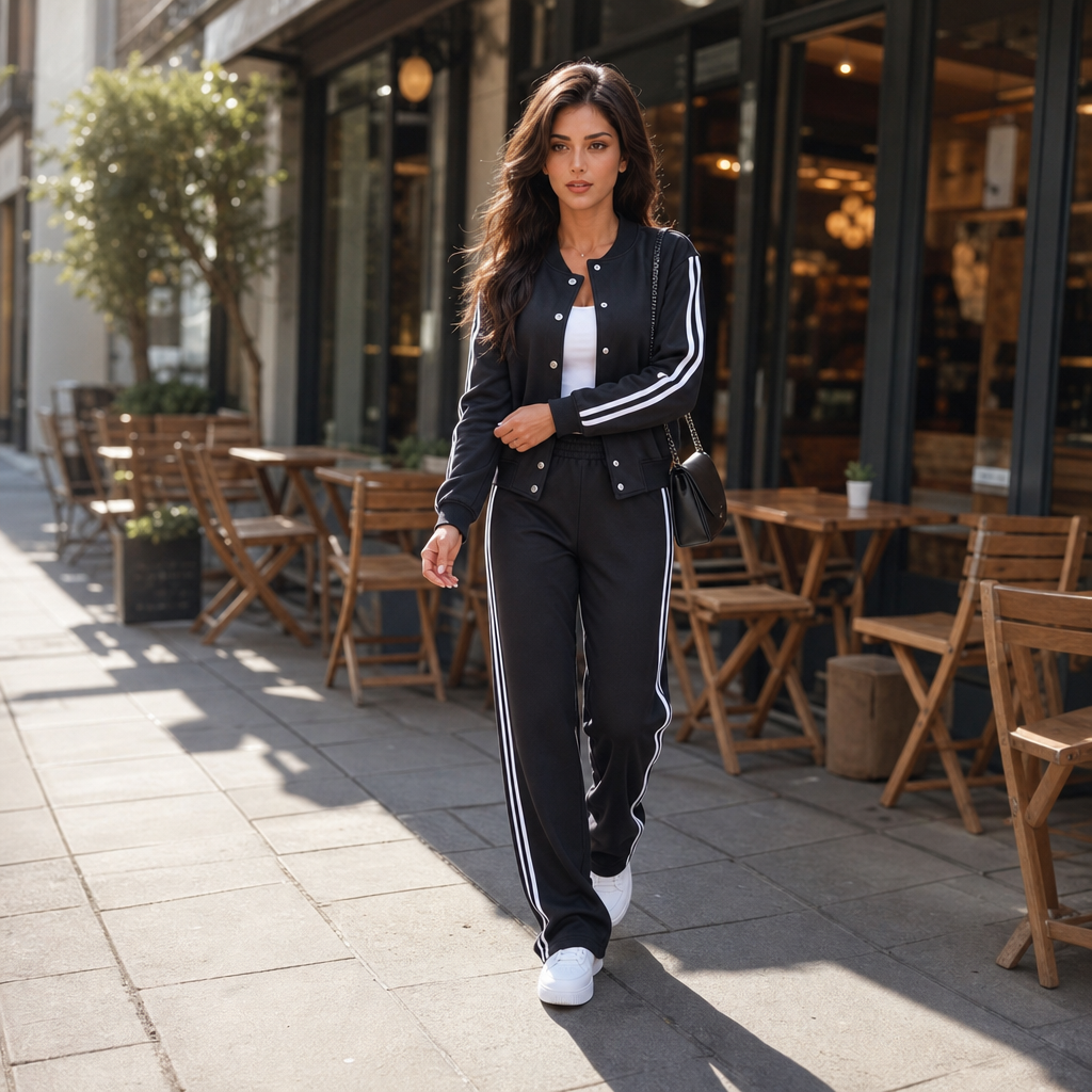 Wearbella | High-Waisted Wide-Leg Tracksuit Set – Komfortabel und Poliert
