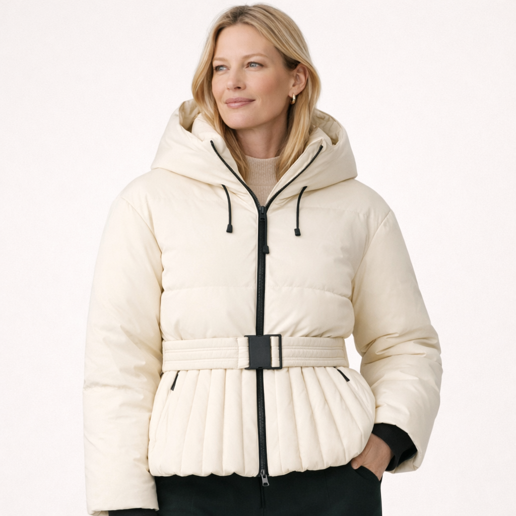 Claudia | Taillierte Damen-Peplum-Skijacke – Stilvoll und warm