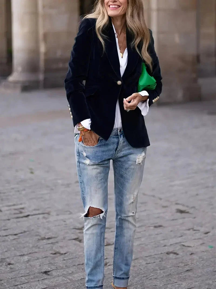 Sophie | Luxuriöser Und Eleganter Samt-Blazer