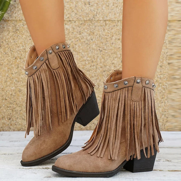 Julia | Elegante Cowboy-Stiefel mit Fransen im Western-Stil