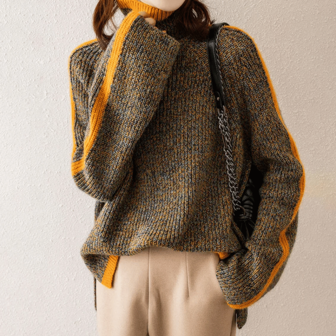 Ravelyn | Melange Strick-Turtleneck für ultimativen Komfort