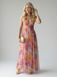 Mila | Feminine maxi dress with a wrap bodice and flowing silhouette
