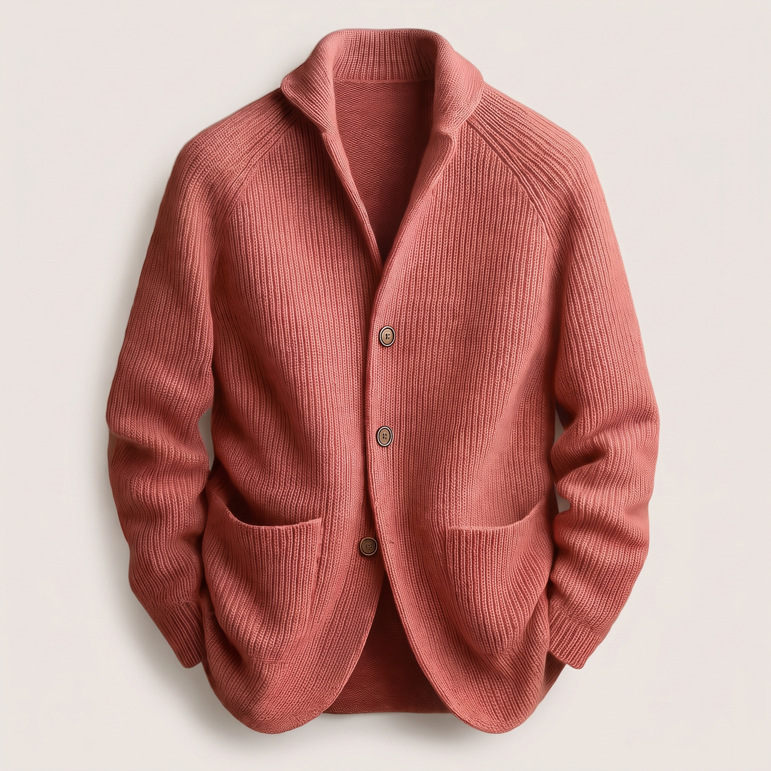 Ribbed | Ribbed Knit Blazer – Elegantes design für Männer
