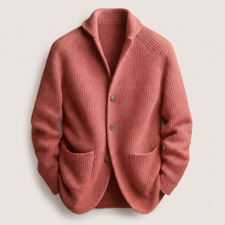 Ribbed | Ribbed Knit Blazer – Elegantes design für Männer
