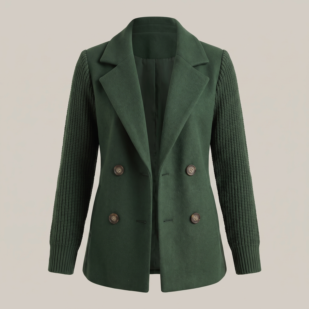 Kendra | Double Breasted Blazer mit Strickärmeln