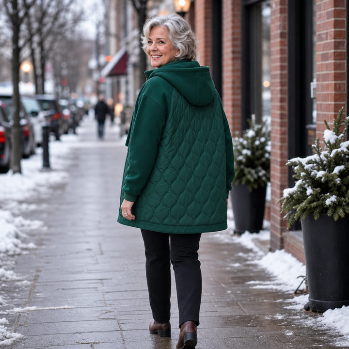 Wearbella | Spliced Quilted Hooded Puffer Jacket – Bequeme warme Jacke für kalte Tage