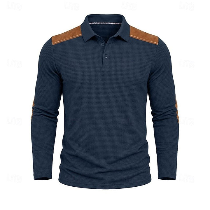 Bennett | Texturiertes Colour Block Polo-Shirt für Herren